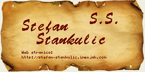 Stefan Stankulić vizit kartica